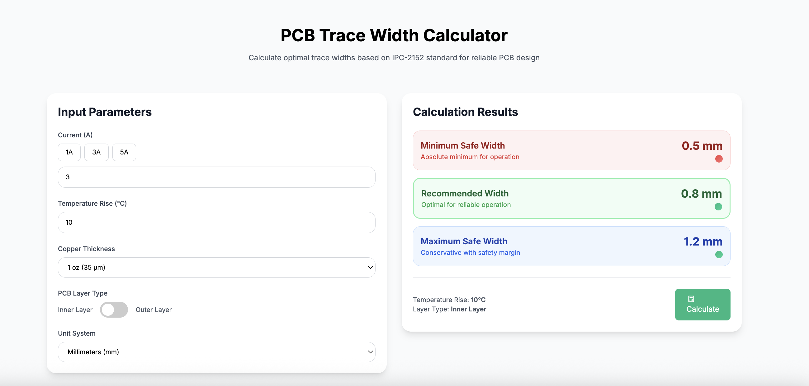 PCB Calculator Preview